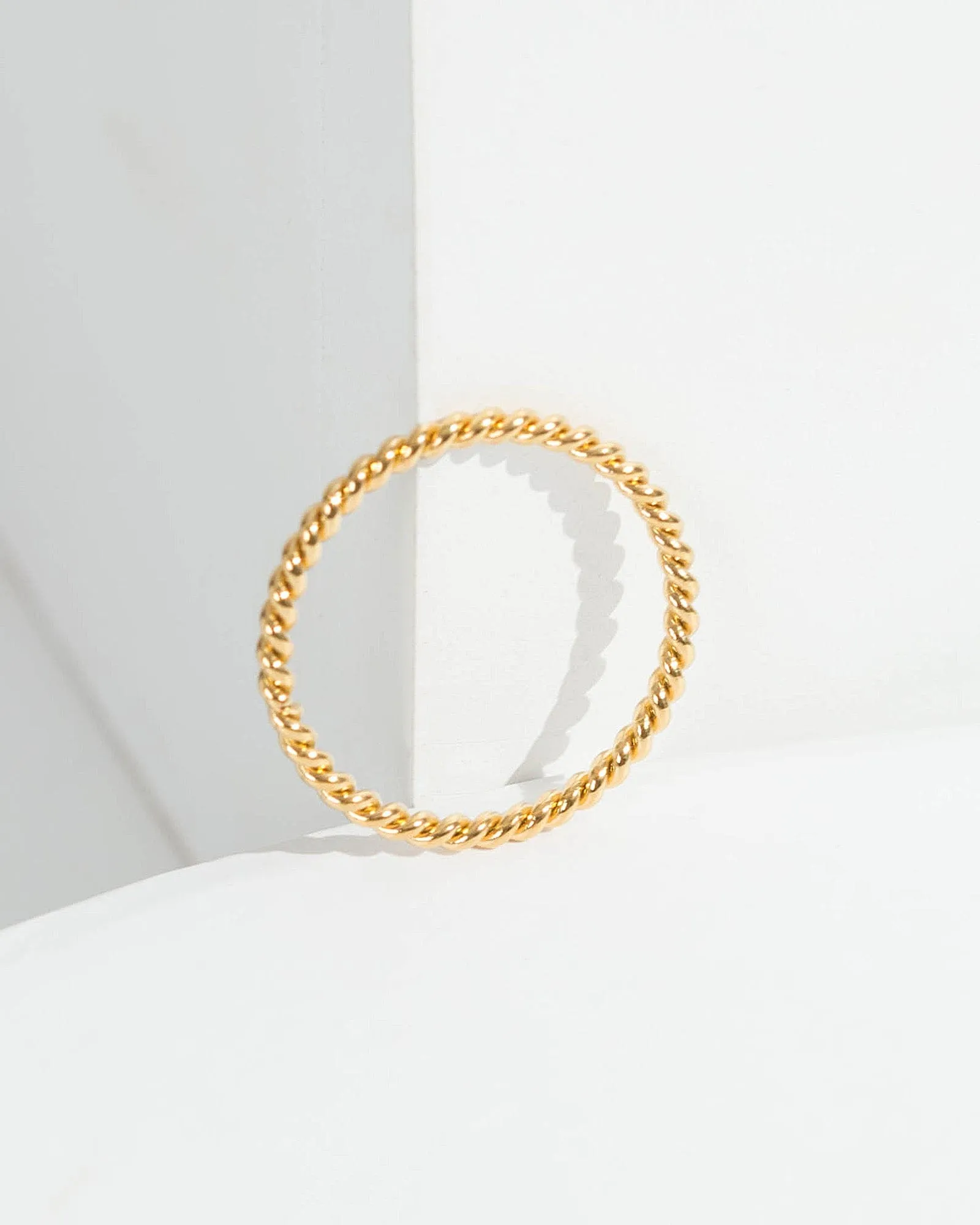 24k Gold Twist Rope Ring