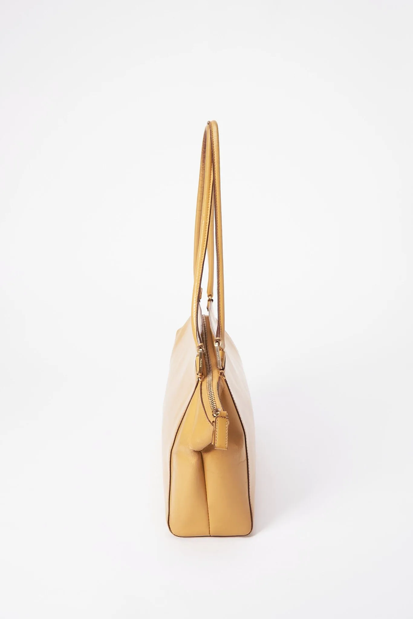 90's Prada Beige Shoulder Bag - Beige