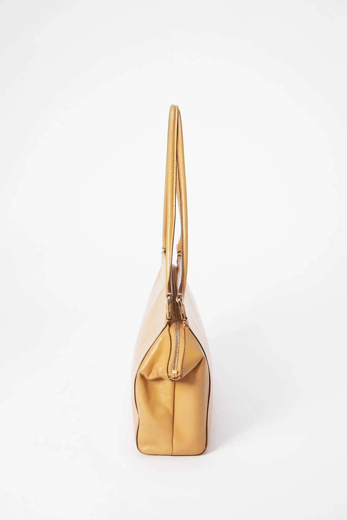 90's Prada Beige Shoulder Bag - Beige