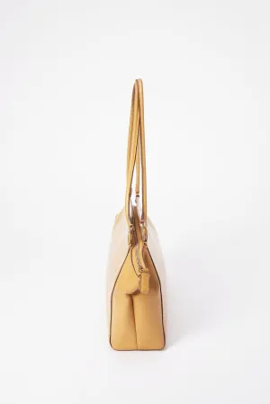 90's Prada Beige Shoulder Bag - Beige