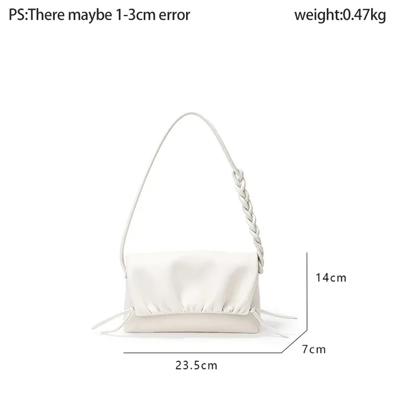 Alba Ruched Detail Flap Bag