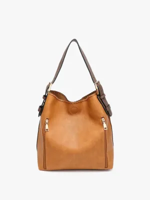 Alexa 2-in-1 Hobo Bag, Camel/Dark