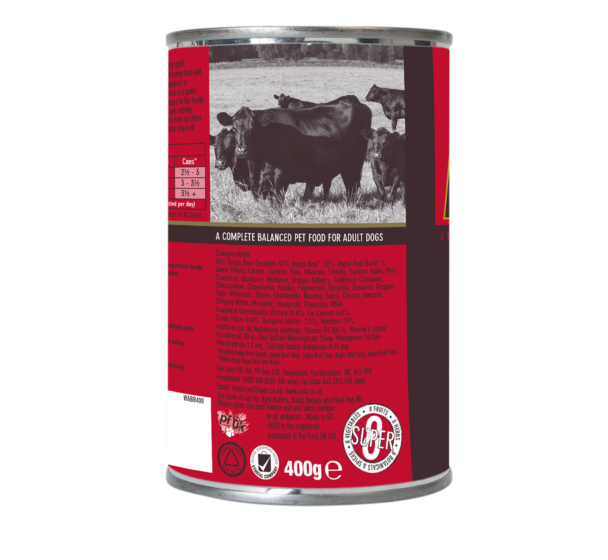 Angus Beef Wet Dog Food
