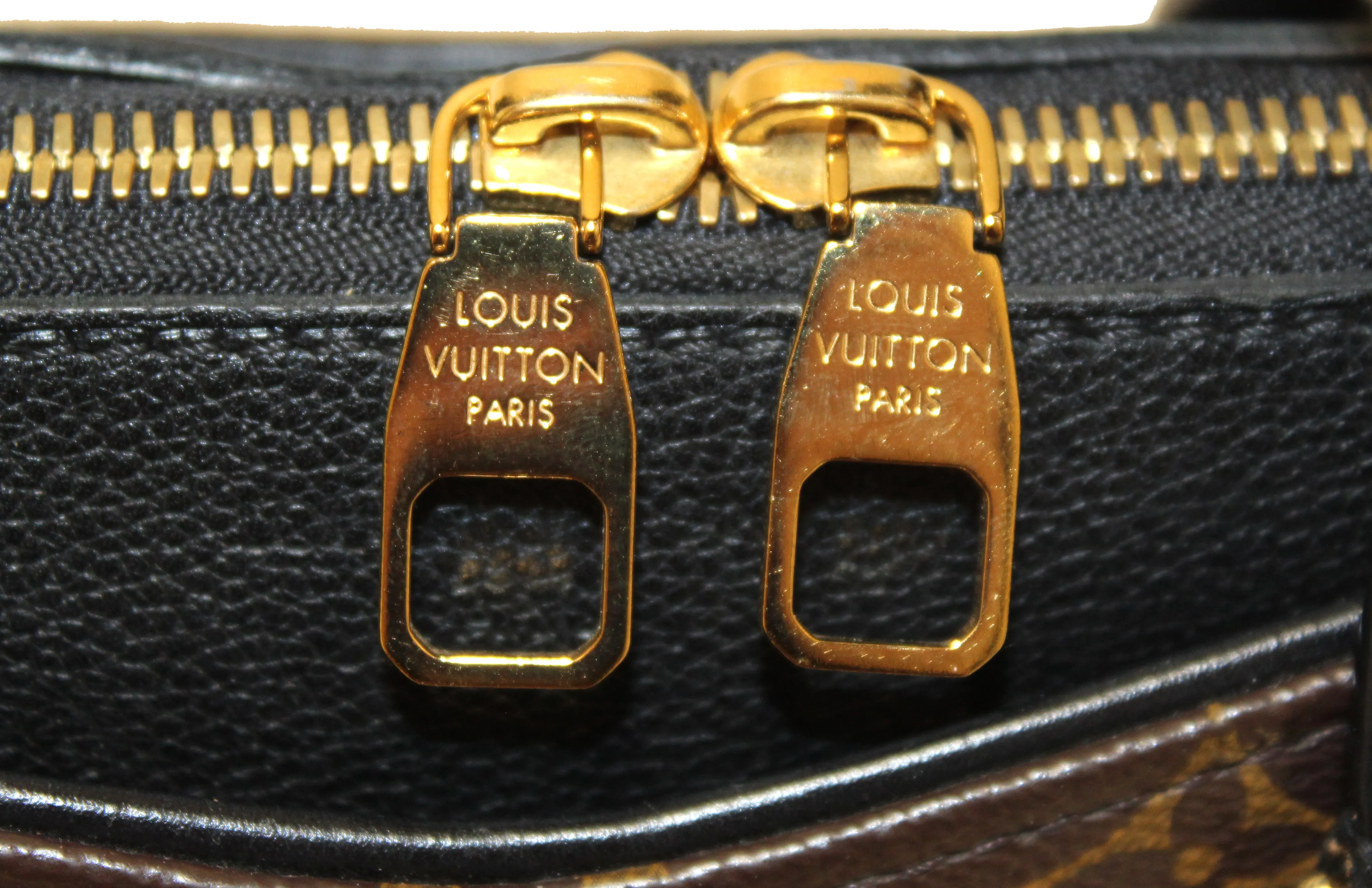 Authentic Louis Vuittion Monogram Canvas Black Pallas BB Full Noir Handbag