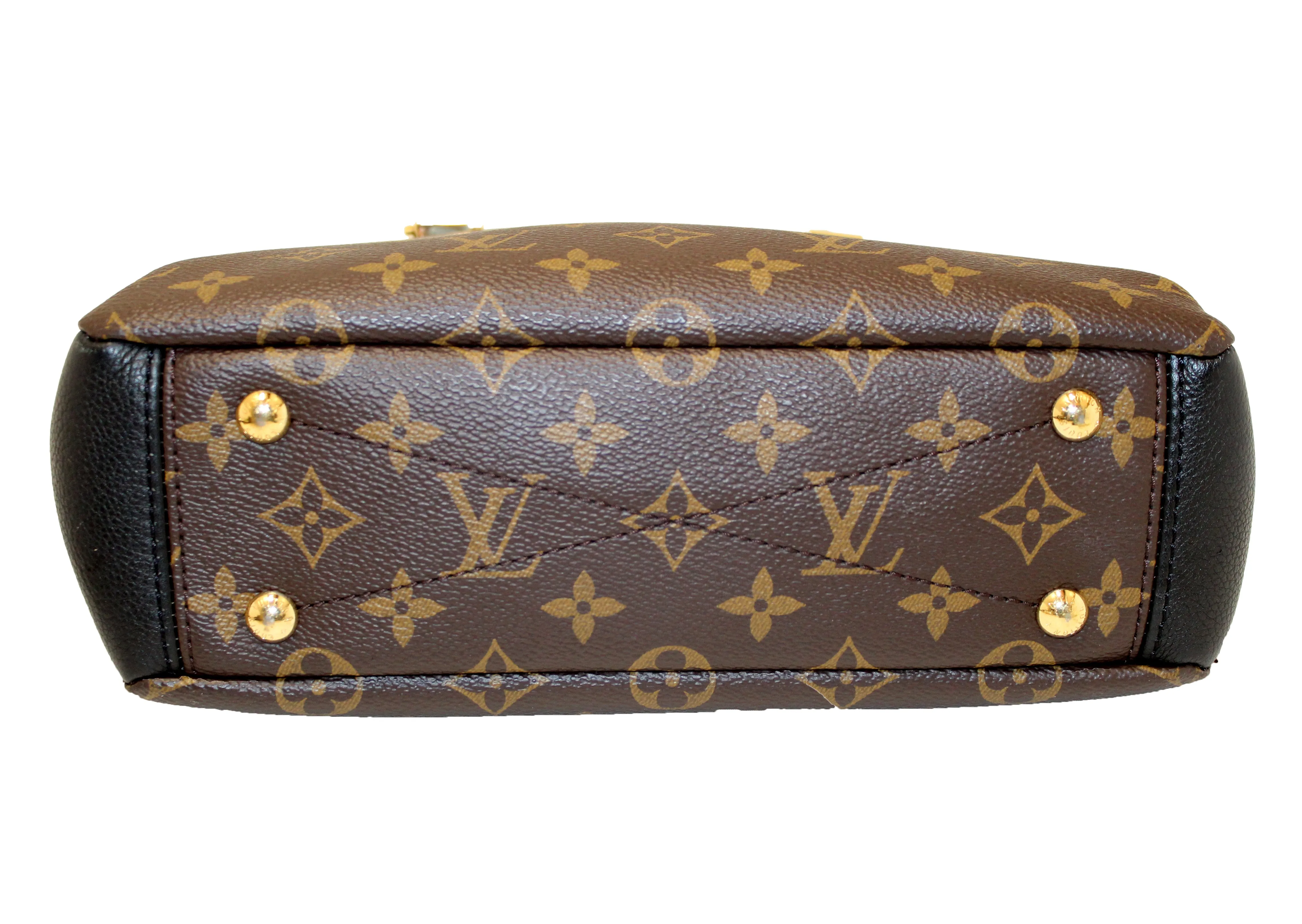 Authentic Louis Vuittion Monogram Canvas Black Pallas BB Full Noir Handbag