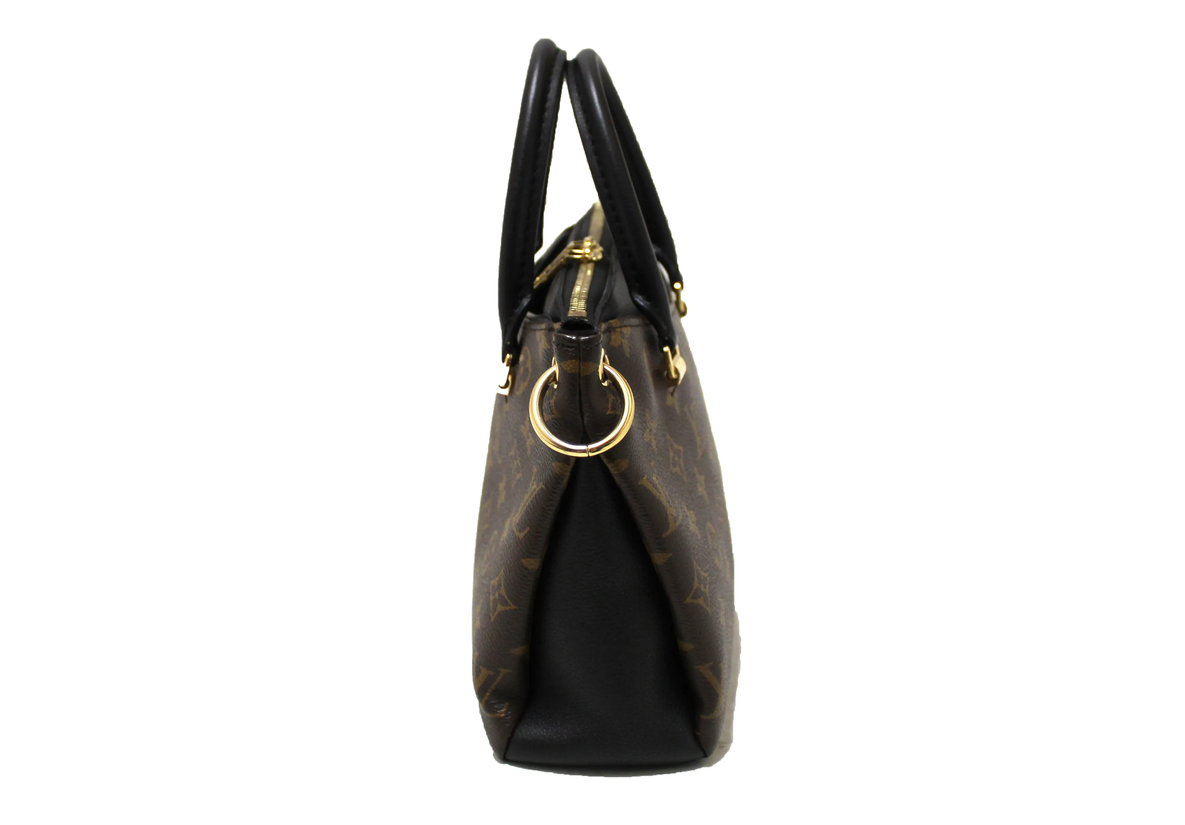 Authentic Louis Vuittion Monogram Canvas Black Pallas BB Full Noir Handbag