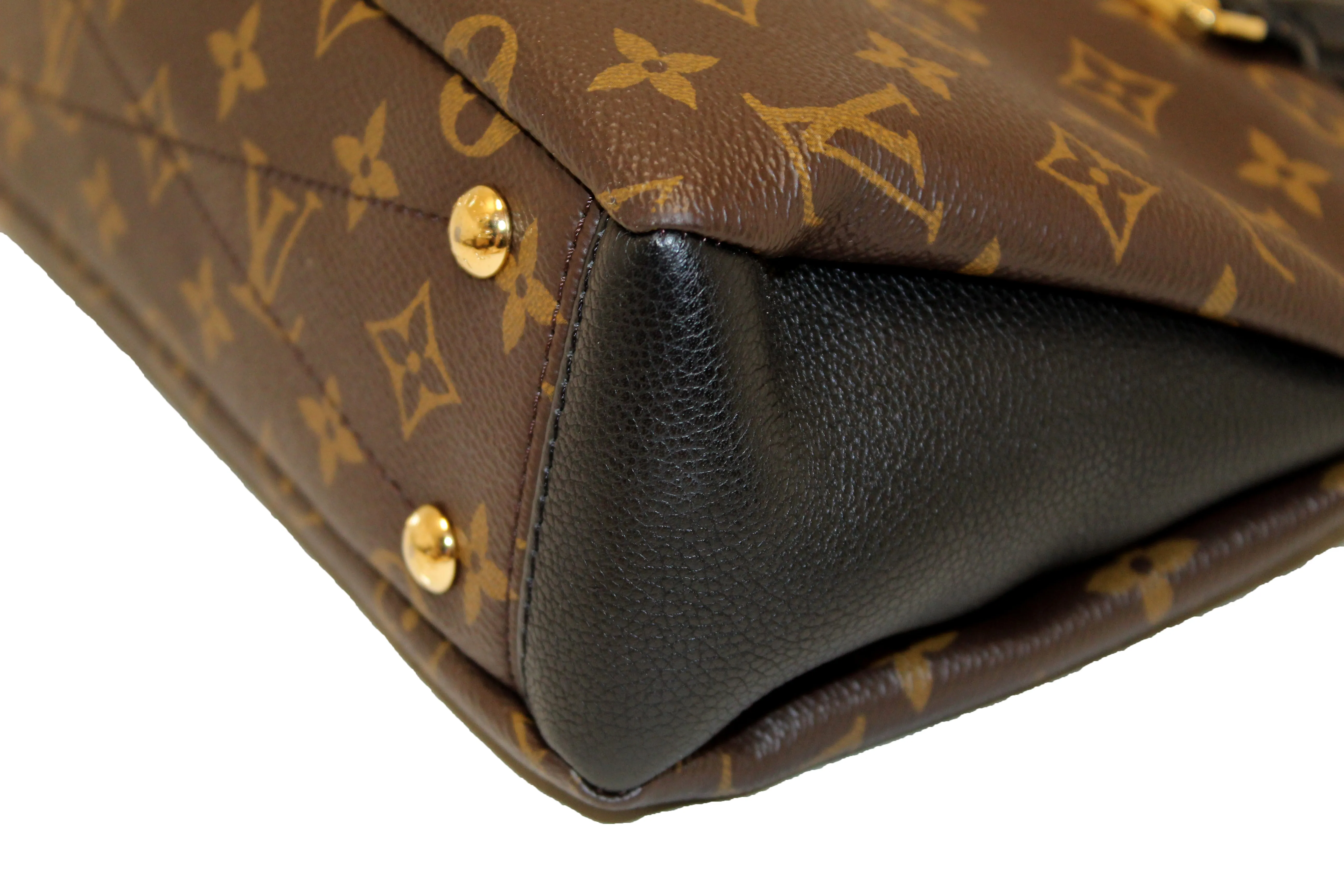 Authentic Louis Vuittion Monogram Canvas Black Pallas BB Full Noir Handbag