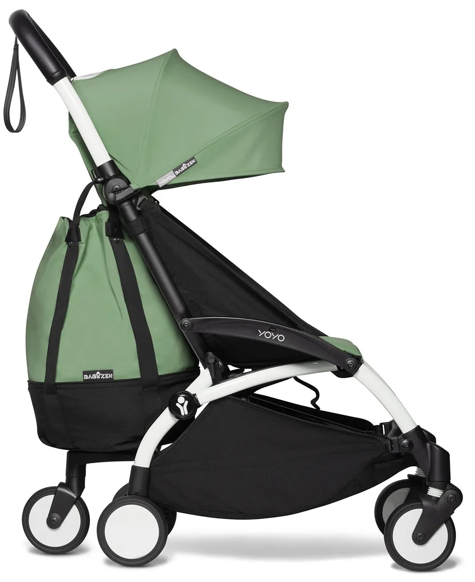 Babyzen YOYO2 Ultra Compact Complete 6  Stroller & Rolling Bag Bundle - White/Peppermint