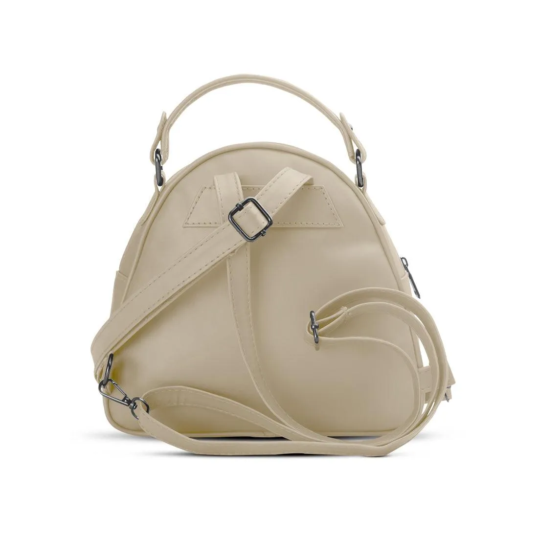 Beige Mini Voyage Backpack Vibrant Leaf