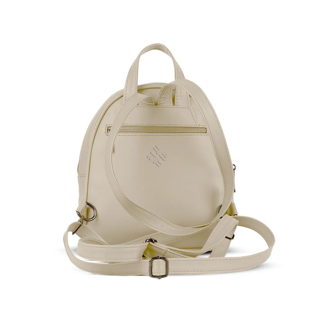 Beige O Mini Backpacks Rose
