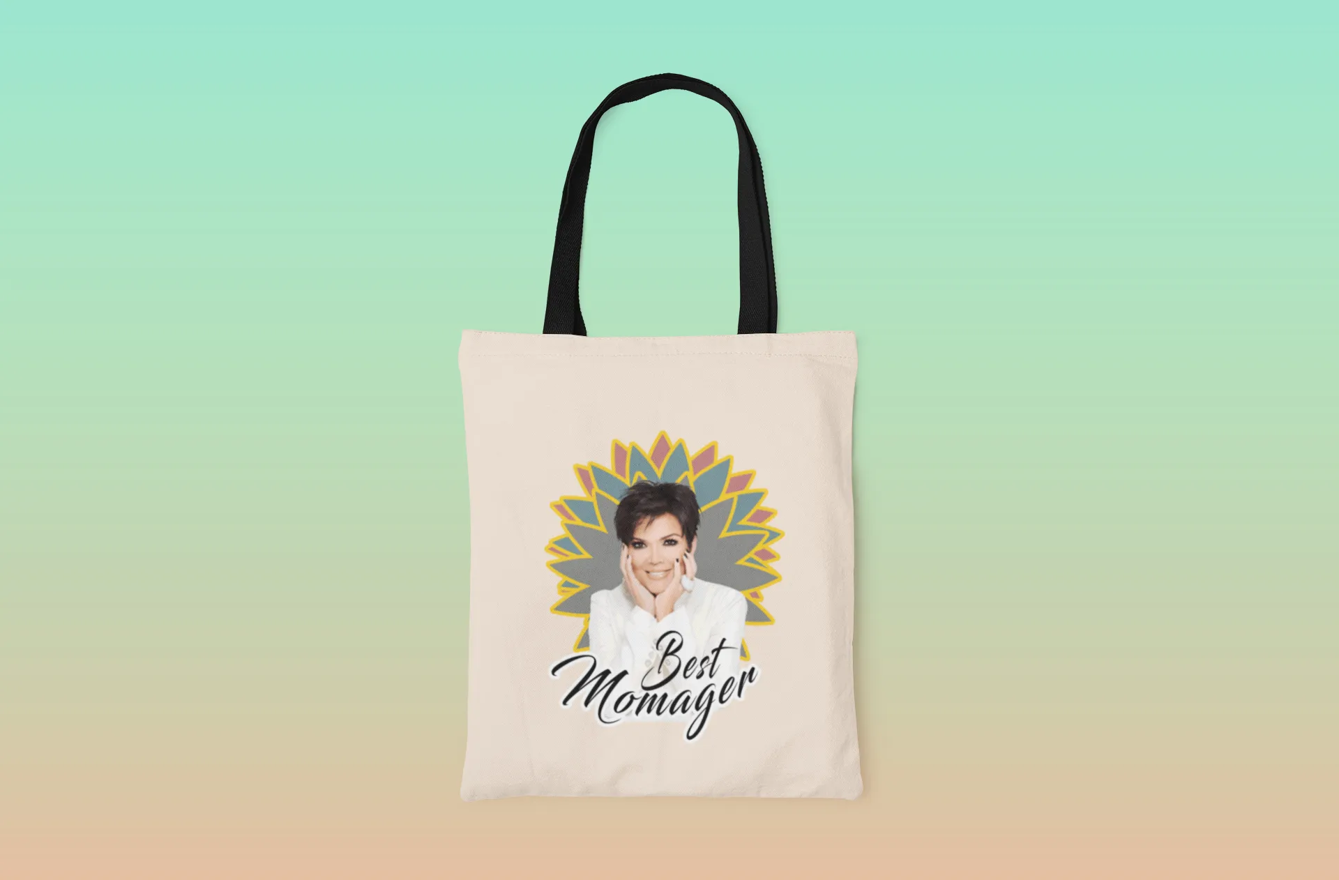 Best Momager Kris Jenner Canvas Tote Bag