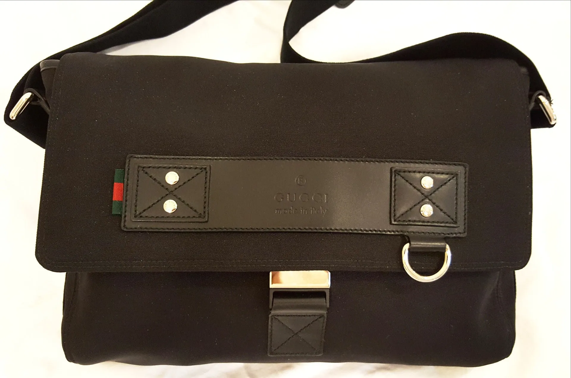 Black Gucci Messenger Bag