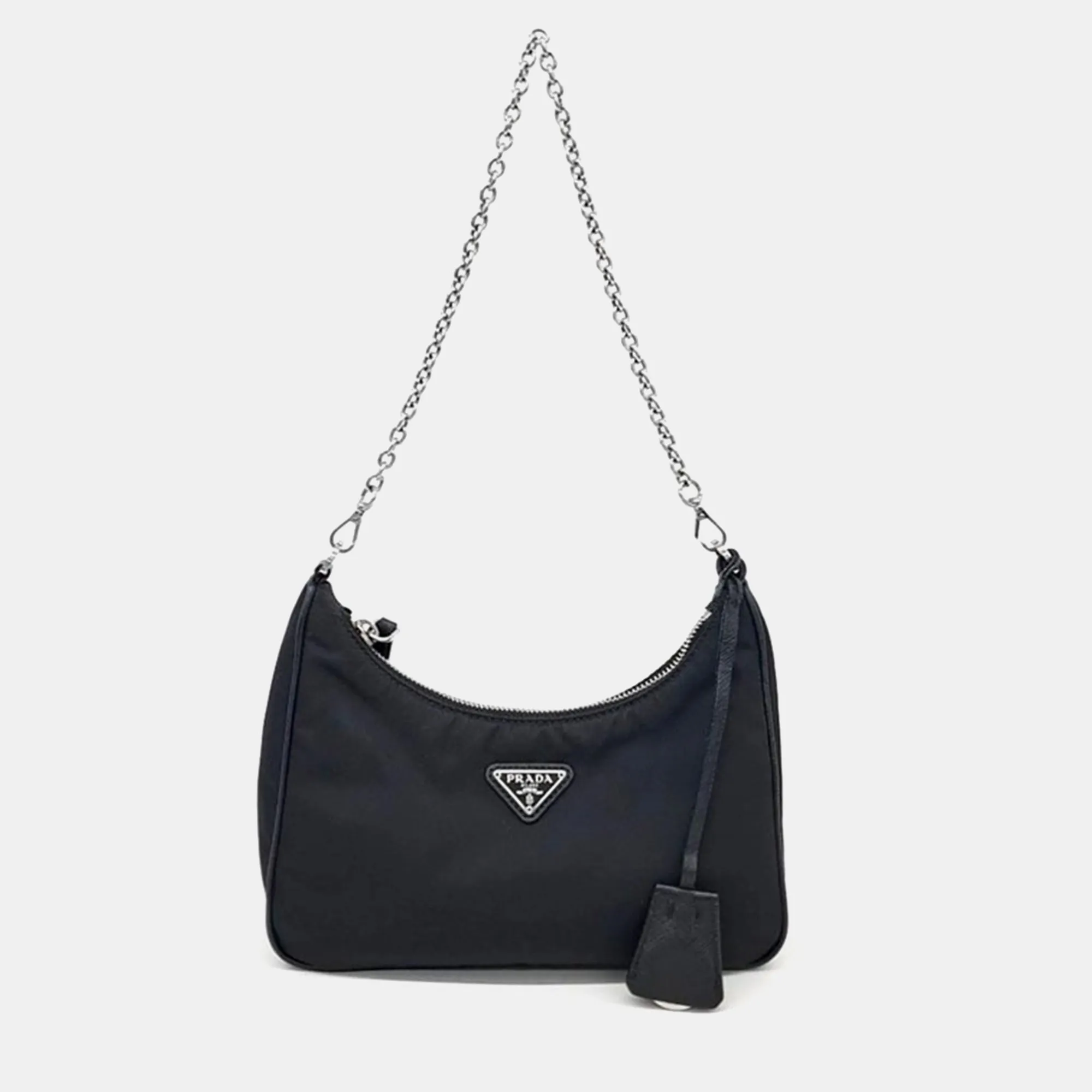 Black Nylon Tessuto Crossbody Bag