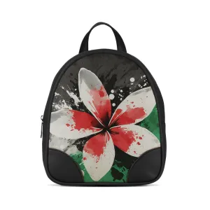 Black O Mini Backpacks Palestine flower