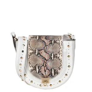 BOD48PI - Cuadra natural casual python small crossbody bag for women