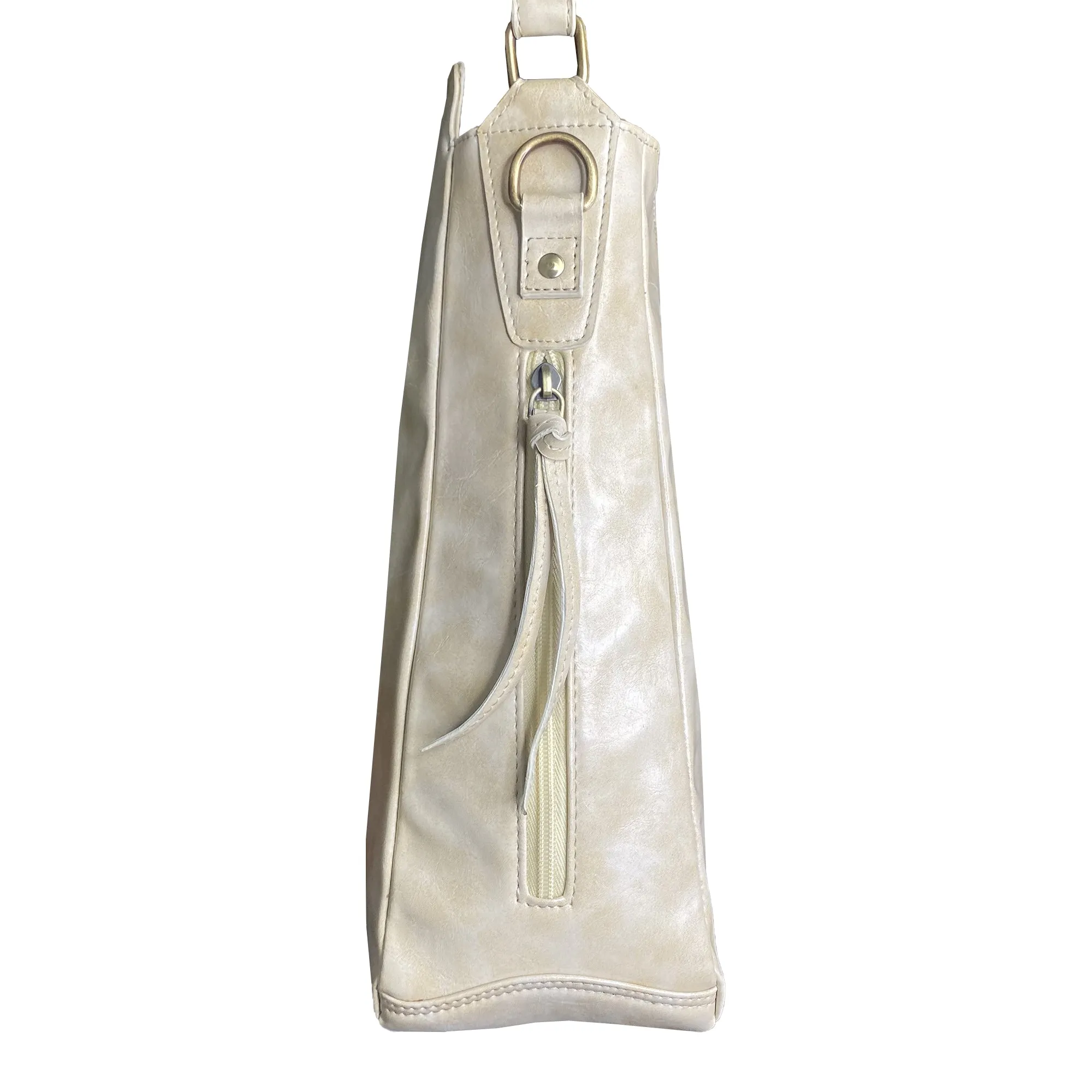 Butterscotch Vegan Leather Shoulder Bag | Spacious, Water-Resistant, Lightweight & Adjustable Strap