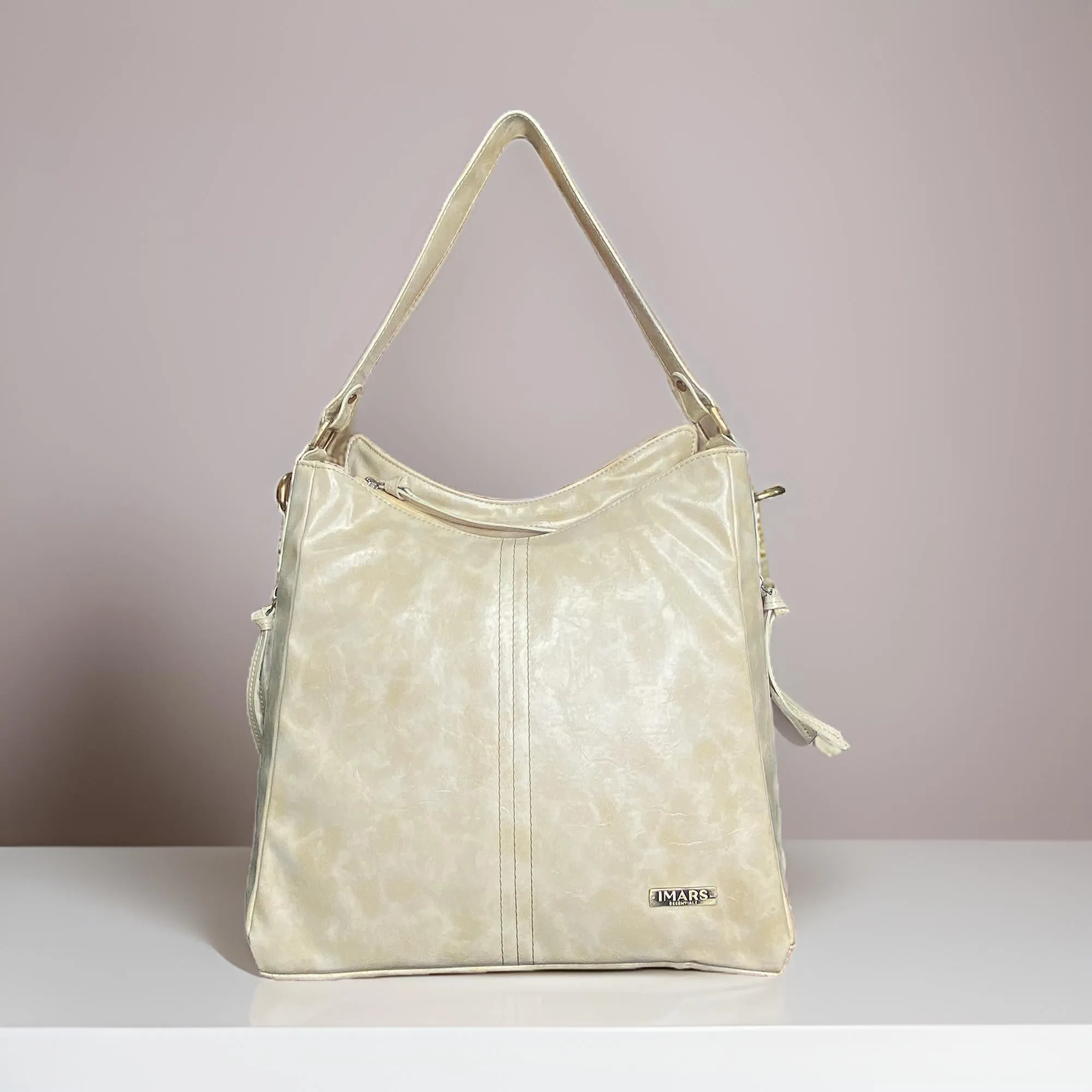 Butterscotch Vegan Leather Shoulder Bag | Spacious, Water-Resistant, Lightweight & Adjustable Strap