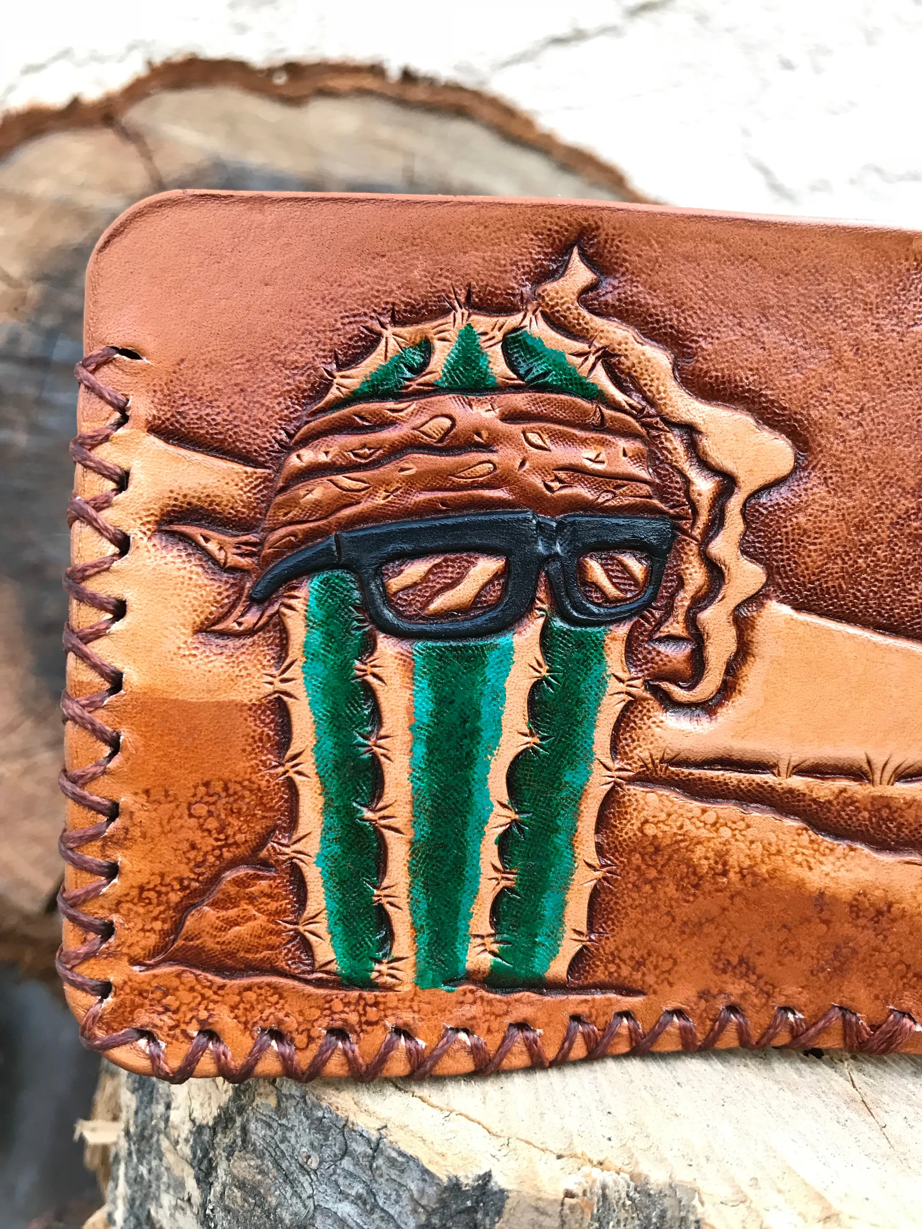 Cactus Vato Leather Billfold