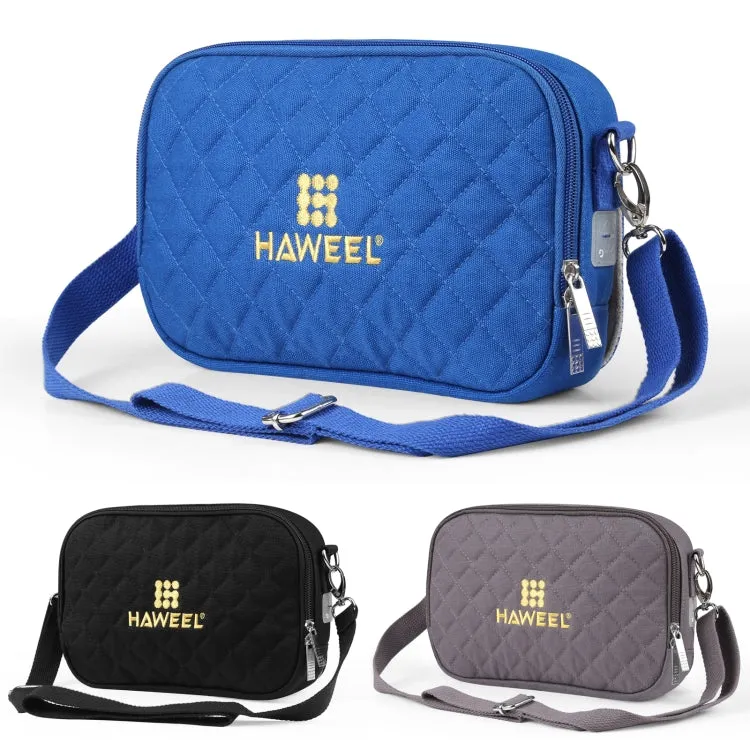 Canvas Heated Messenger Bag with Hand Warmer for Tablets and Phones