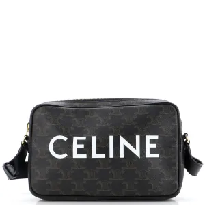 CELINE Logo Messenger Bag Triomphe Coated Canvas Medium