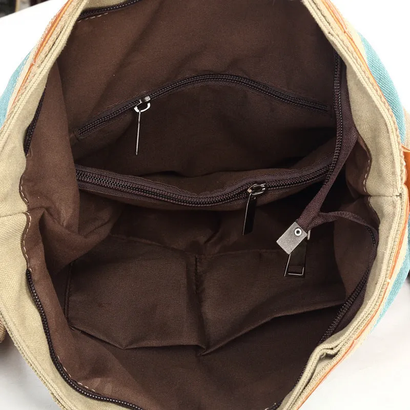 Contrast Canvas Crossbody Bag