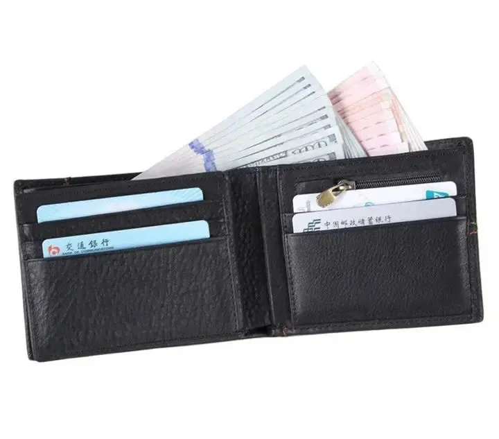 COWATHER 100% top quality cow genuine leather men wallets fashion splice purse dollar price carteira masculina original brand