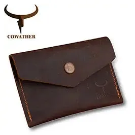 COWATHER 100% top quality cow genuine leather men wallets fashion splice purse dollar price carteira masculina original brand