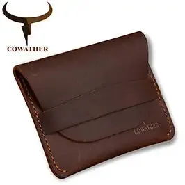 COWATHER 100% top quality cow genuine leather men wallets fashion splice purse dollar price carteira masculina original brand