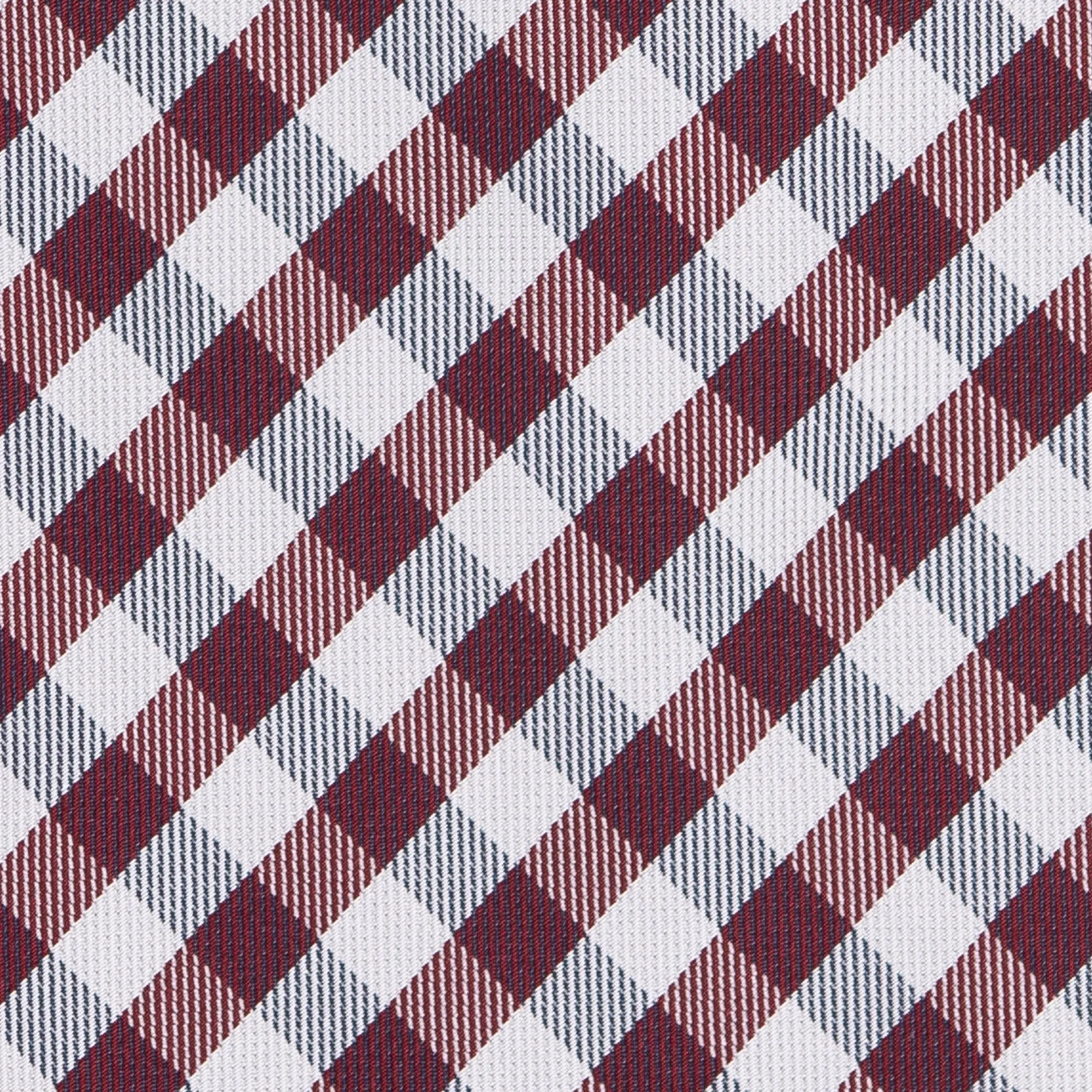 Cravatta in Seta -  BORDEAUX CHECK SAVILE ROW