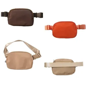 CROSSBODY FANNY PACK BELT BAG | ASH MOCHA, BROWN, DARK ORANGE