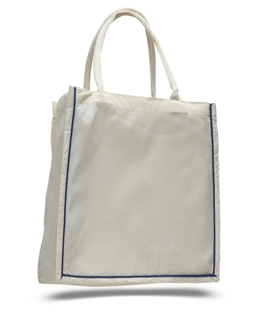 Custom Canvas Color Stripe Tote Bag - Say goodbye to boring totes!