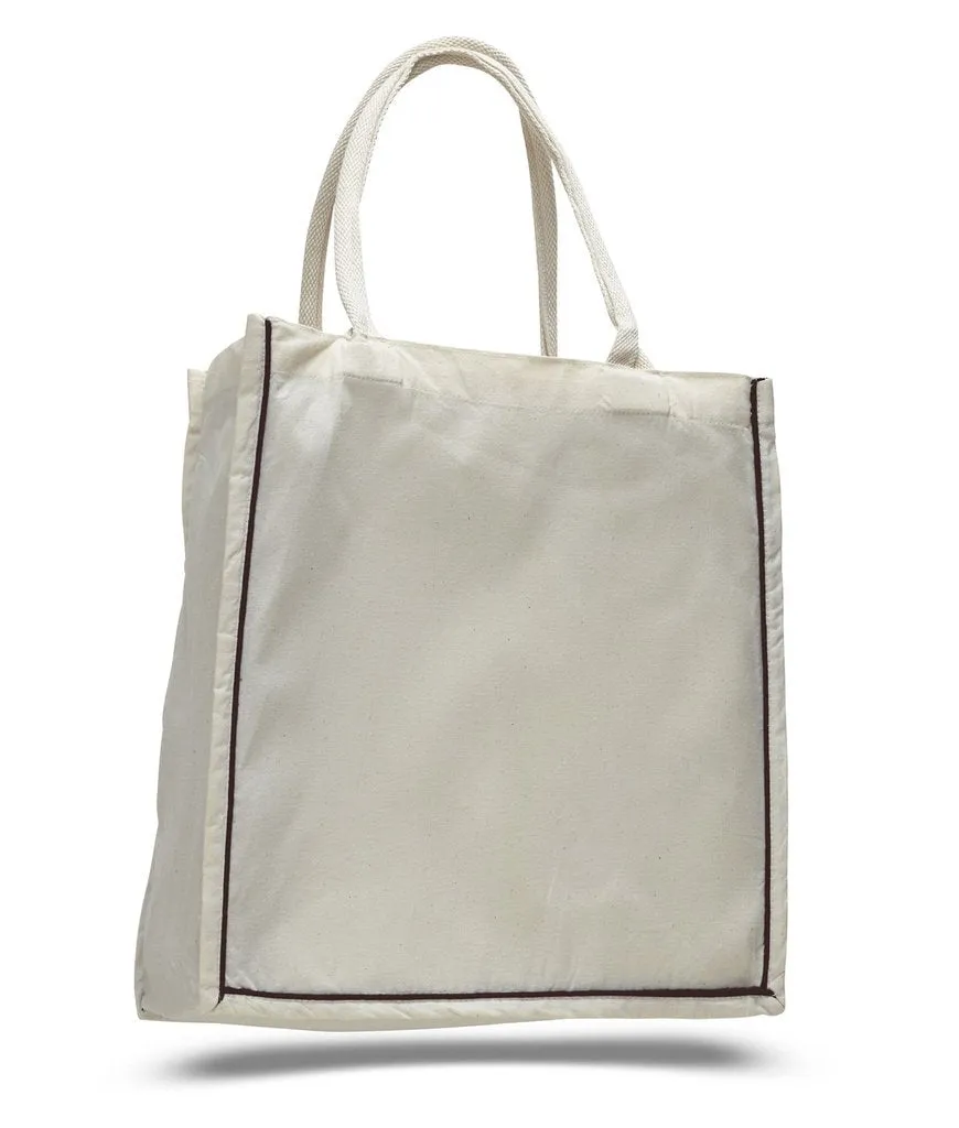 Custom Canvas Color Stripe Tote Bag - Say goodbye to boring totes!