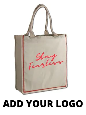 Custom Canvas Color Stripe Tote Bag - Say goodbye to boring totes!