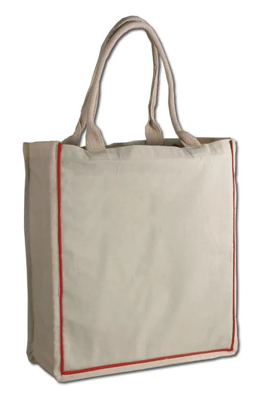 Custom Canvas Color Stripe Tote Bag - Say goodbye to boring totes!