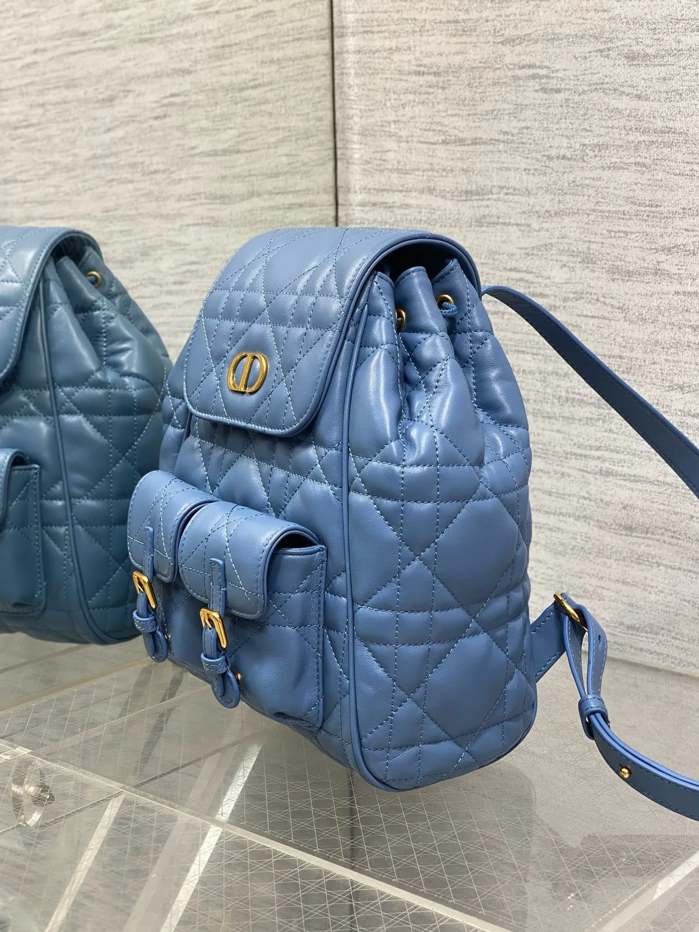 DR478 Small/Medium Dior Caro Backpack / HIGHEST QUALITY VERSION