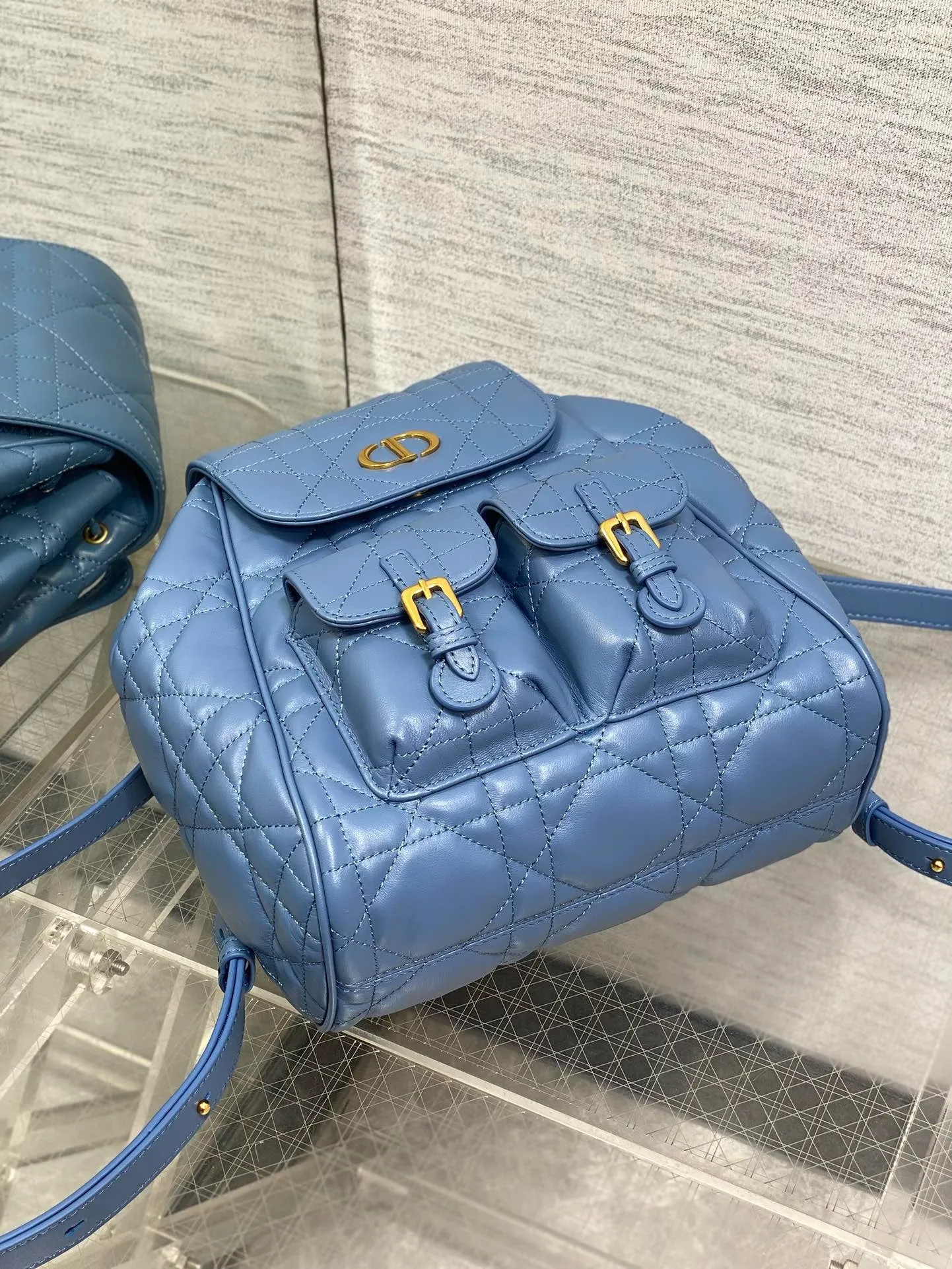 DR478 Small/Medium Dior Caro Backpack / HIGHEST QUALITY VERSION