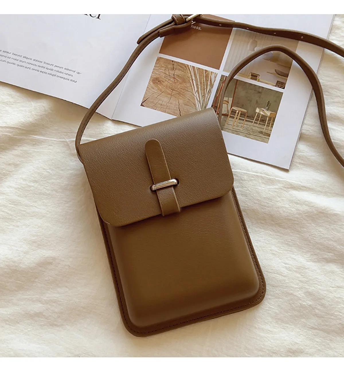 Elena Handbags Mini Leather Camera Sling Bag