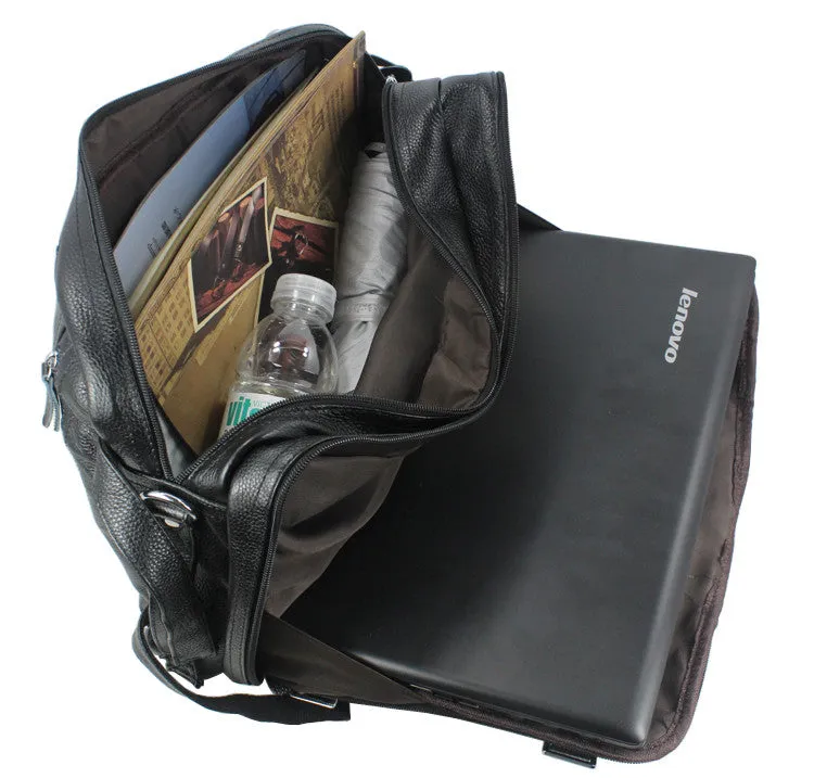 Fashion Multi-Function Full Grain Genuine Leather Travel Luggage Tote Weekend Bag