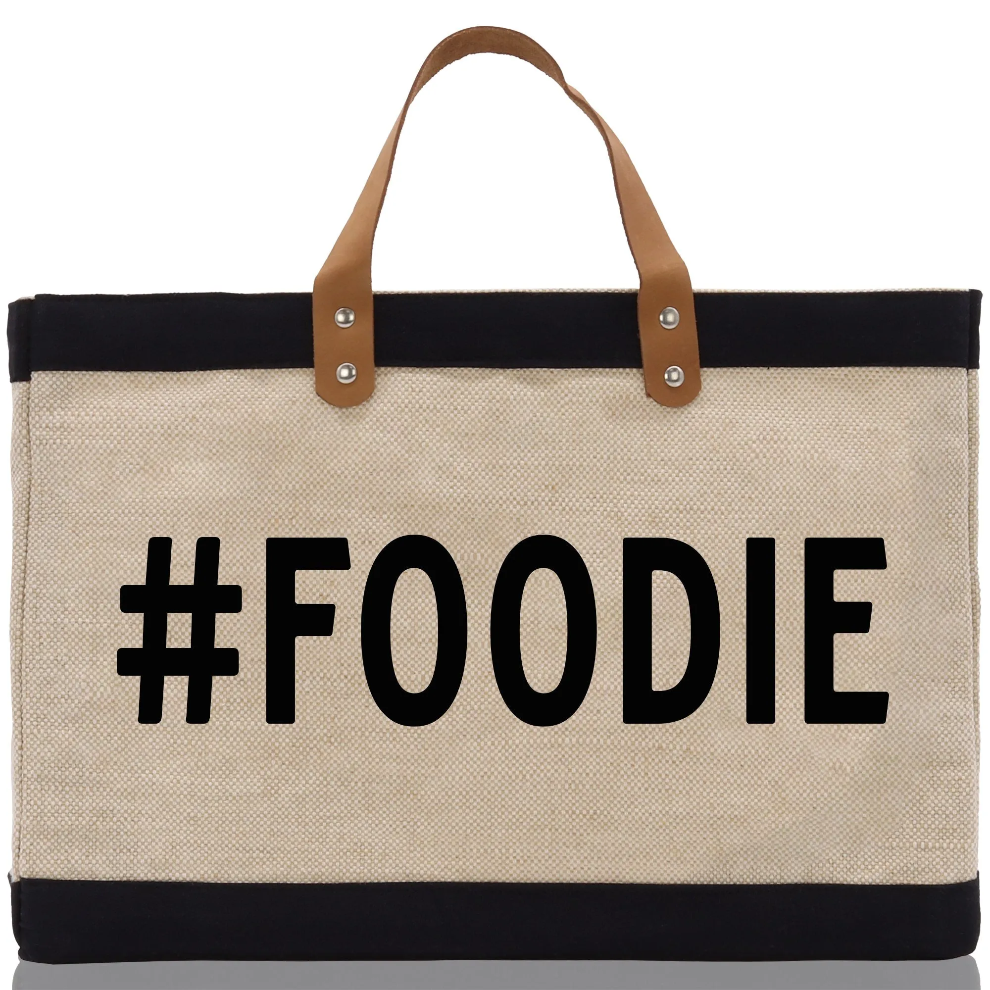 Foodie Jute Canvas Tote Funny Farmer Market Bag Quote Jute Bag Shopping Bag Burlap Bag Farmhouse Bag Grocery Bag