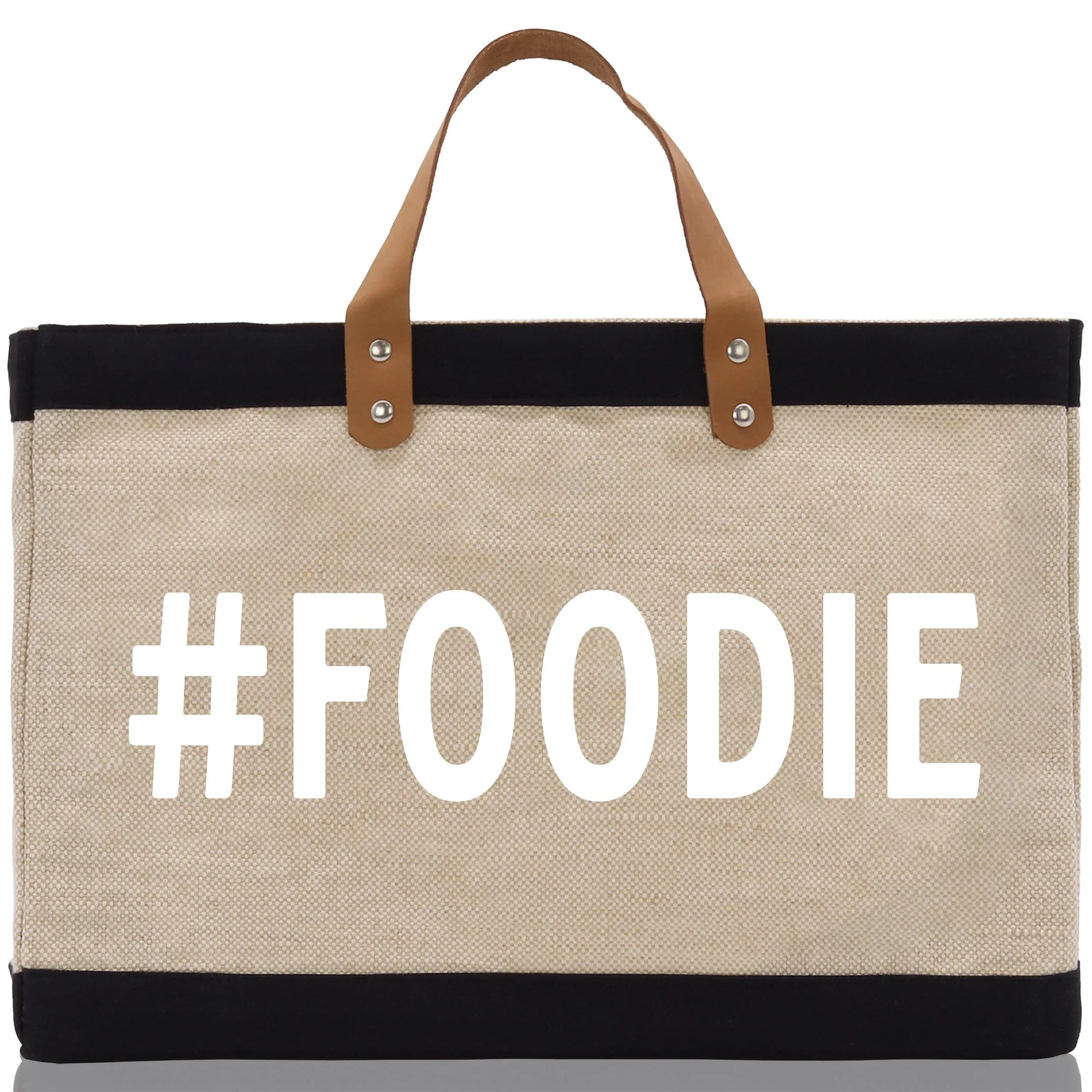 Foodie Jute Canvas Tote Funny Farmer Market Bag Quote Jute Bag Shopping Bag Burlap Bag Farmhouse Bag Grocery Bag