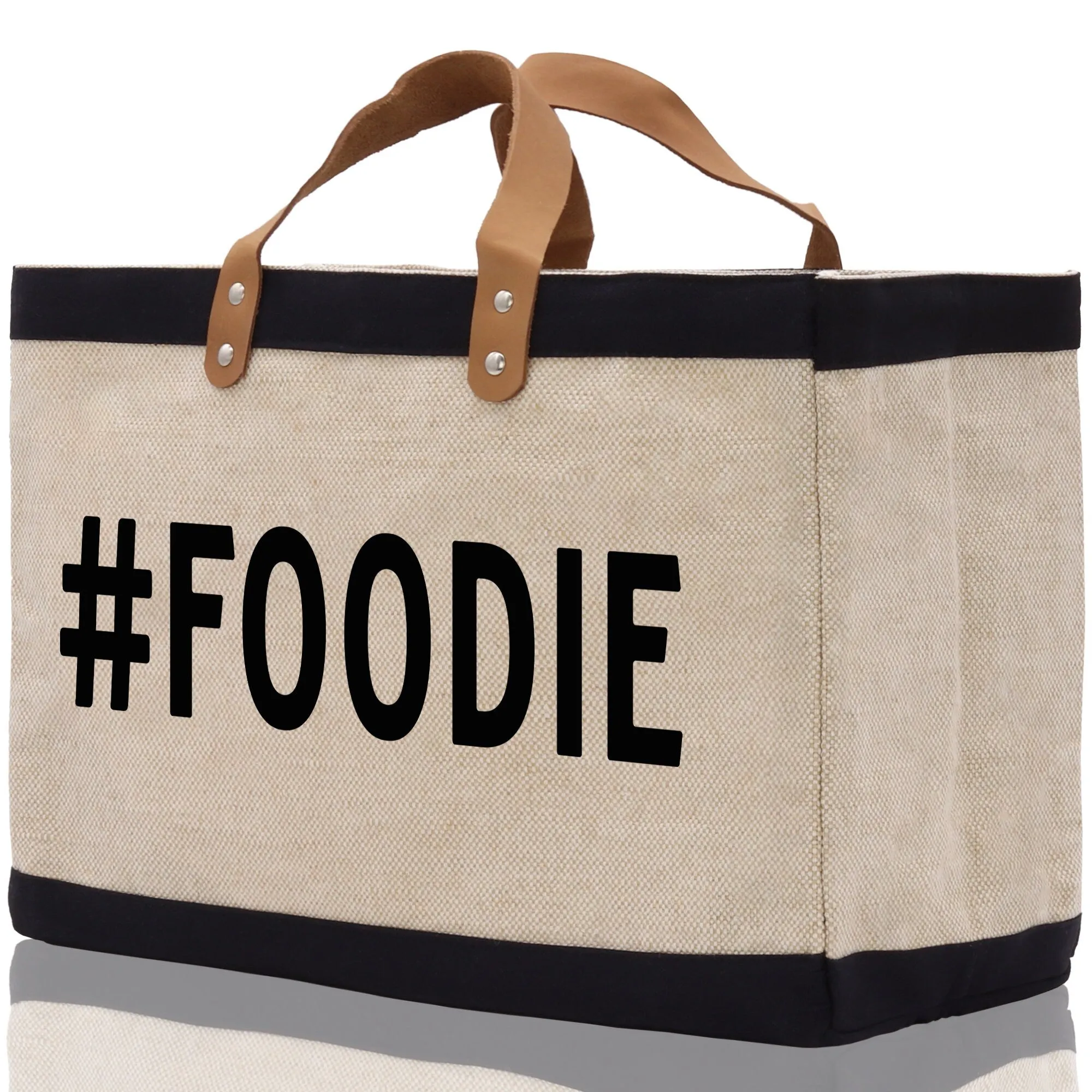 Foodie Jute Canvas Tote Funny Farmer Market Bag Quote Jute Bag Shopping Bag Burlap Bag Farmhouse Bag Grocery Bag