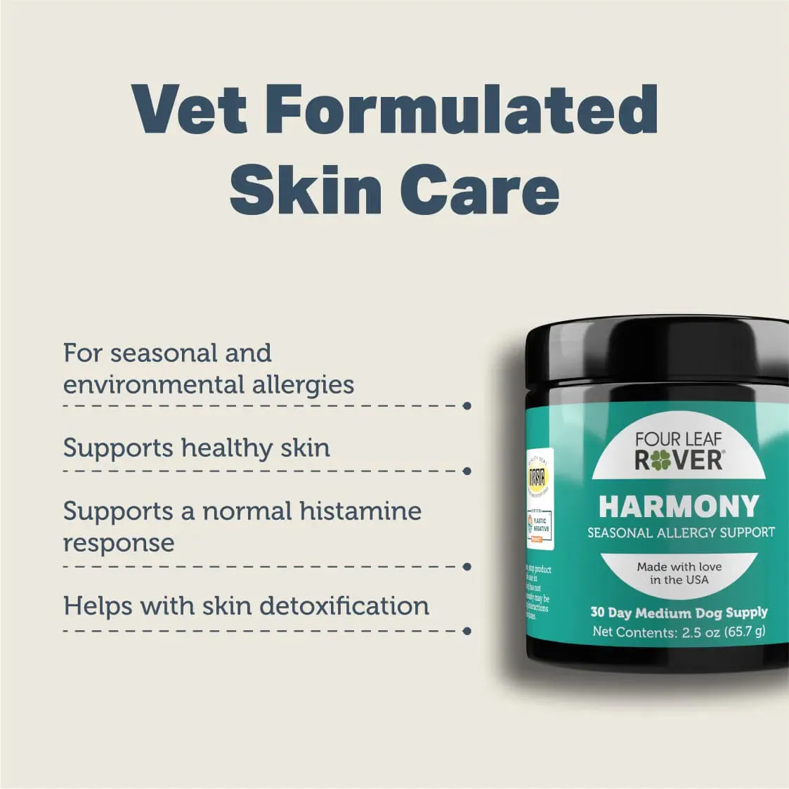 Four Leaf Rover Harmony Seasonal Allergy Support for Dogs 2.5oz