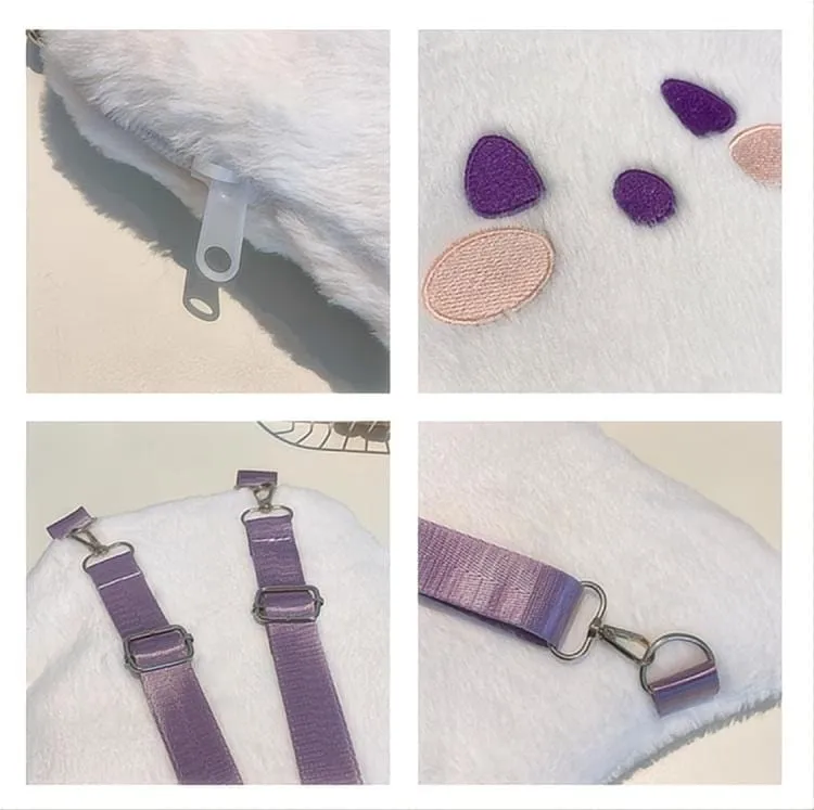 Ghost Backpack Crossbody Plush Bag