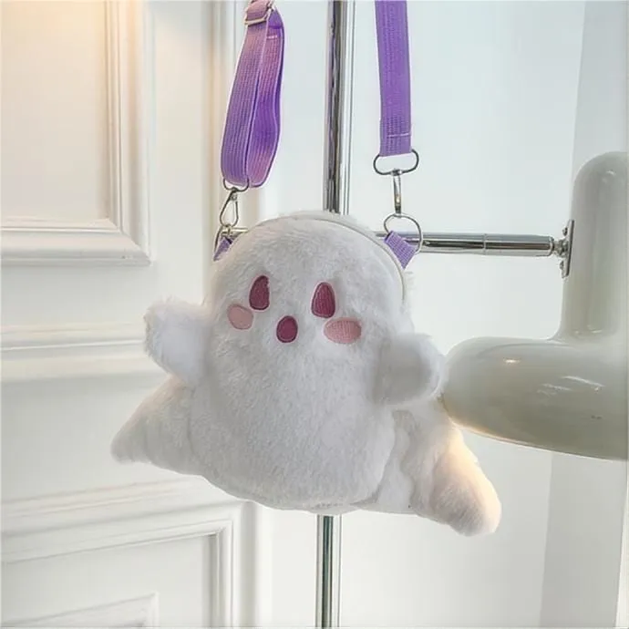 Ghost Backpack Crossbody Plush Bag