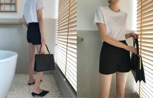 Gold Clip Buckle Top Genuine Leather Tote Lady Business Bag