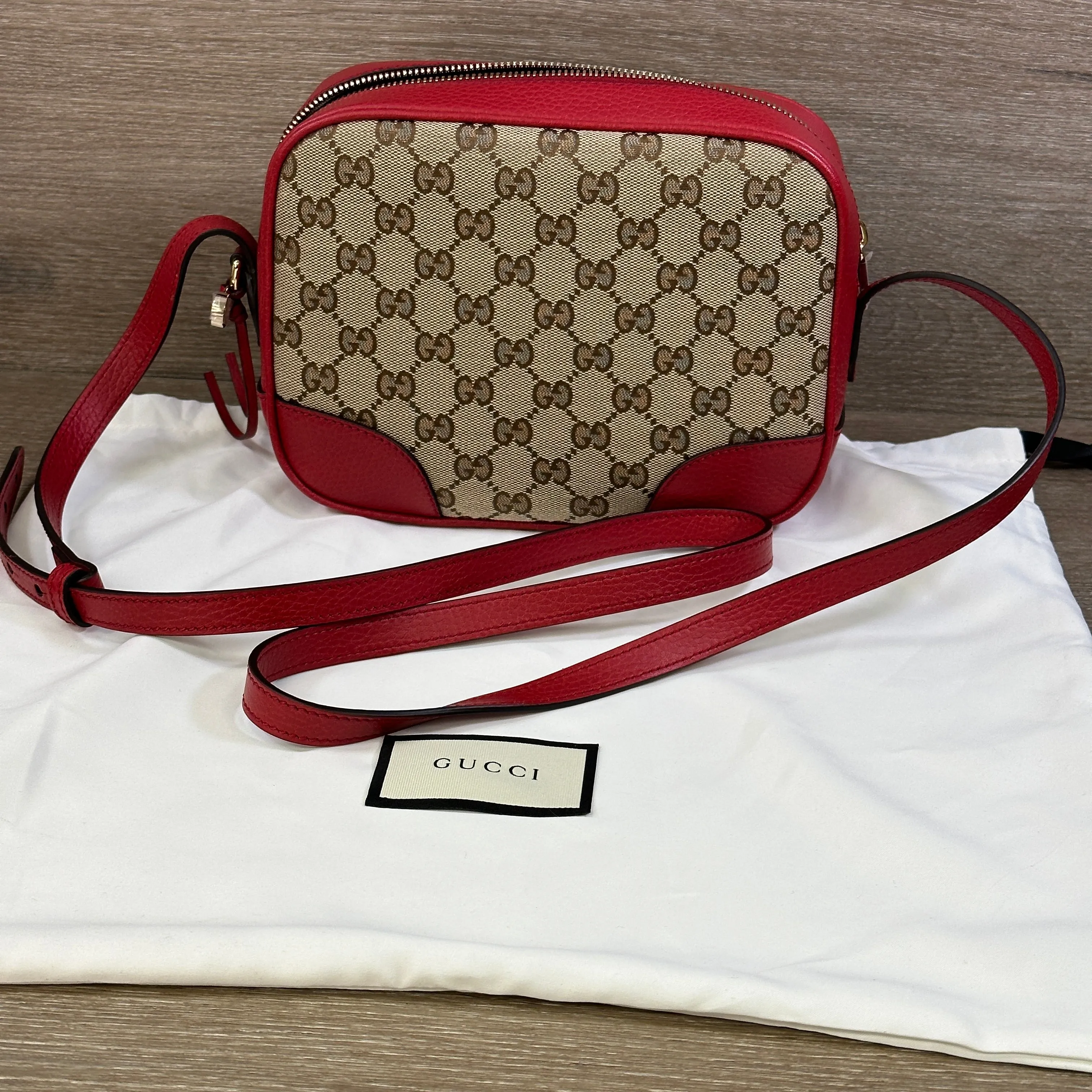 Gucci Bree Crossbody GG Red Leather