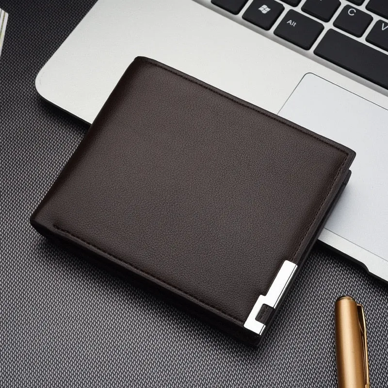 Hot Selling New Men's Short Wallet Iron Edge Korean Youth Men's Horizontal Wallet Trend Card Pack Purse