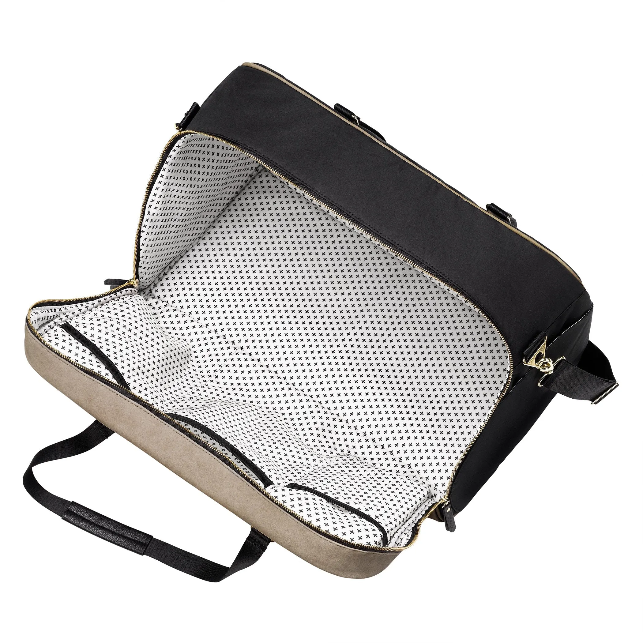Inter-Mix Live-for-the-Weekender Travel Bag in Matte Grey / Black