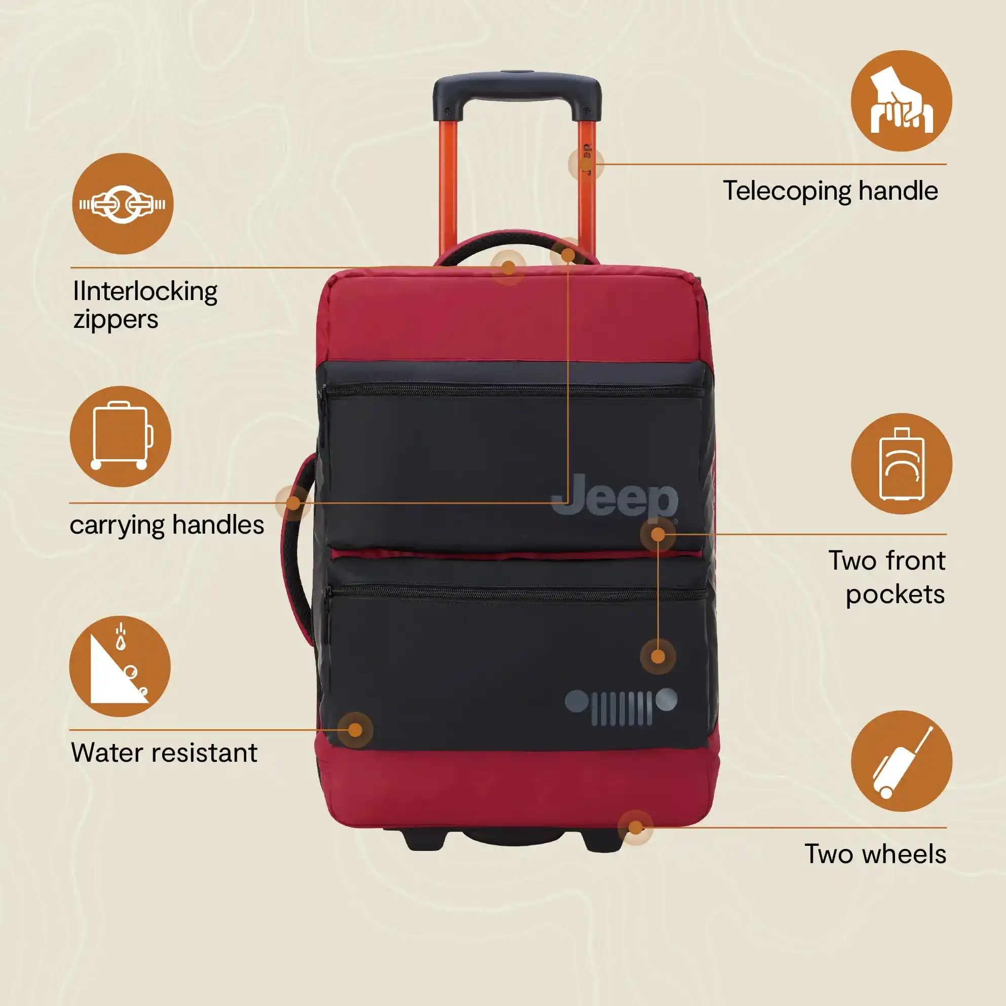 JS006B - Small Rolling Duffel Bag