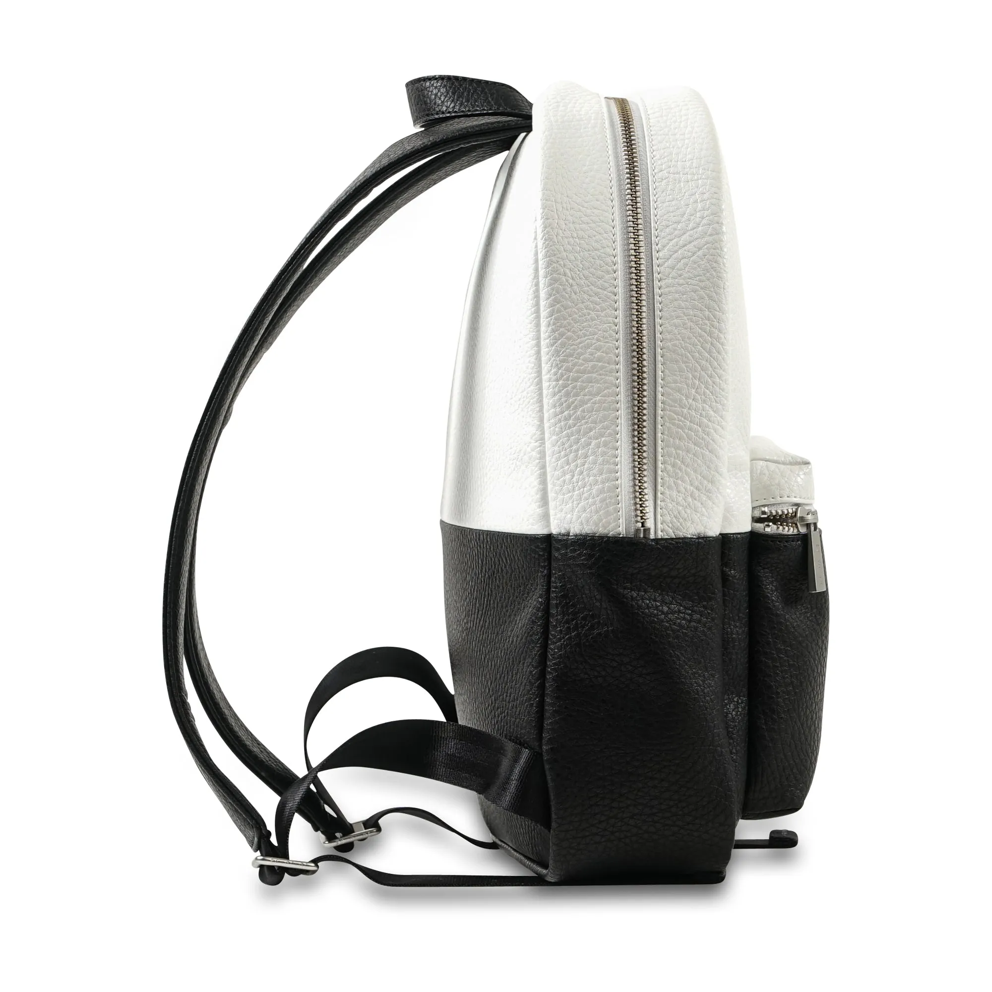 Jujube Leather - Mini Backpack (Black White)